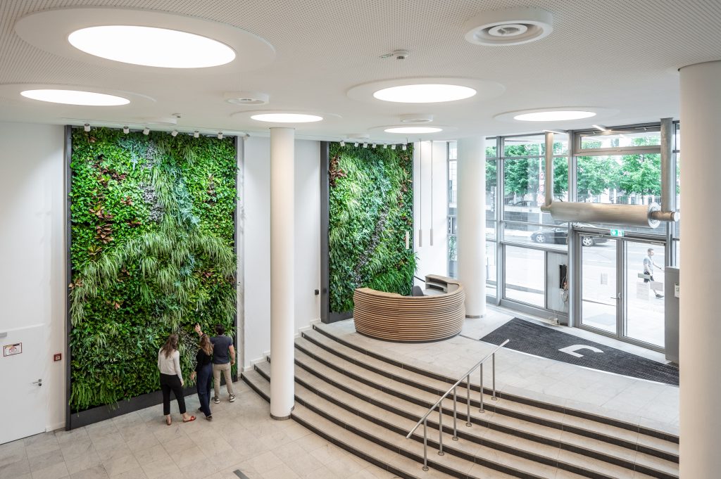 40 m² natural wall greening in the Jannowitz Center in Berlin